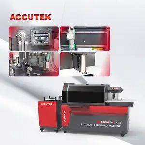 powerful supplier Accutek AT5 neon led sign metal edge making machine cnc notching flanging metal 3d aluminum letter bender