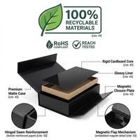 Boîtes cadeaux en carton rigide avec fermeture magnétique de luxe personnalisées, grand format, emballage de qualité supérieure, boîtes à rabat, papier noir mat
