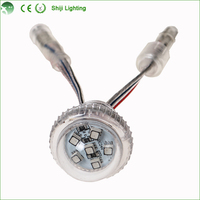 Lampes à points cabochon 6 LED RGB étanches IP65 de 26 mm, système d'éclairage paysager 24V, éclairage de carnaval 6000K lumière du jour CRI 85, corps de lampe en PVC
