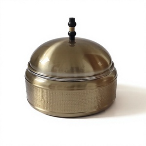 Dôme de chauffe-plat en acier inoxydable noir avec poignées décoratives blanches, compatible lave-vaisselle, pour buffet, hôtel et restaurant - Product Image 5