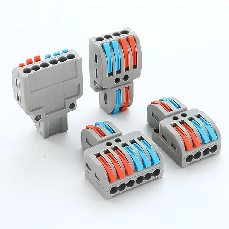 Mini bloque de terminales Divisor de cable Universal rápido, Conector de Cable de cableado compacto de 21, lámpara LED, Conductor de inserción