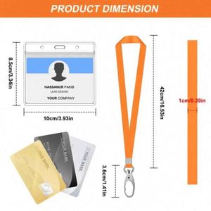 10-Piece <b>Set</b> of <b>Colourful</b> ID Card Holders & Lanyards for Work Cards Keychains - Product Image 4