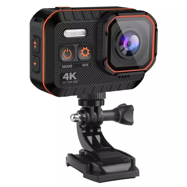 Outdoor Waterproof 4K 60fps Action Camera WiFi MicroSD 30M Underwater 170 Wide Angle Night Shot Mode 2 Hours Playtime 2.0"