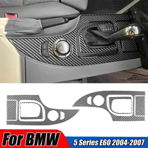 StarNav – accessoires de décoration intérieure de voiture pour série 5 E60 2004-07, autocollant de garniture de levier de vitesse pour commande centrale, en Fiber de carbone - Product Image 4