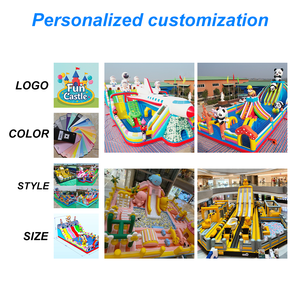 Aoyu thương mại khủng long Inflatable lâu đài nhảy lâu đài với trượt Combo sân chơi trường chướng ngại vật cho trẻ em - Product Image 2