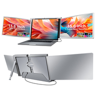 Moniteur portable triple S700 15,6 pouces 1080P IPS USB C pour ordinateur portable, commerce, jeux, bureau, programmation, écran externe