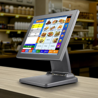 Nuevo Diseño de Terminal Punto de Venta con Pantalla Táctil de 15 Pulgadas y Marco en Ángulo Recto, Sistema POS con Logotipo Personalizado al por Mayor, PC Todo en Uno, Caja Registradora