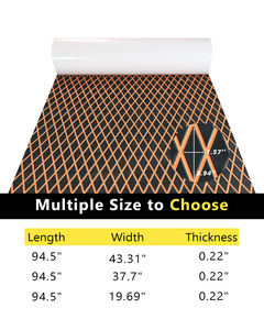 Revêtement de pont de bateau en mousse EVA imitation teck KT GuoMei noir sur orange, imperméable, antidérapant, adhésif puissant, effet <span class=keywords><strong>diamant</strong></span>, pour applications marines - Product Image 3