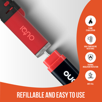 Briquet torche de cuisine à flamme jet personnalisé pour Noël, avec impression et design sur mesure, vente en gros