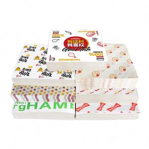 Wholesale Customized Printed Logo Food Safe Grade Baking <b>Paper</b> for <b>Burger</b> Greaseproof Deli Meat Wax Coated Sandwich <b>Wrapping</b> - Product Image 1