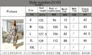 Vestido estampado <span class=keywords><strong>de</strong></span> vacaciones para mujer, escote en V profundo, elegante, Manga corta acampanada, cintura alta, vestido acampanado, bata <span class=keywords><strong>de</strong></span> fiesta colorida para mujer - Product Image 6