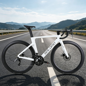 Vélo de route en fibre de carbone 700C neuf en gros avec fourche à ressort ultra-légère et frein à disque hydraulique pour la course - Product Image 4