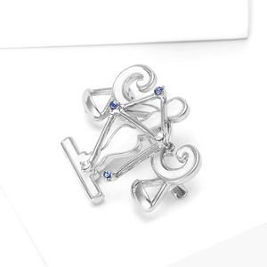 2025 nouveau Design les 12 signes du zodiaque épinglettes métal strass balance broches broche pour la décoration de chemise des femmes - Product Image 4