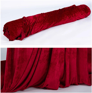 <span class=keywords><strong>ผ้า</strong></span><span class=keywords><strong>ม่าน</strong></span>กำมะหยี่สีแดงไวน์<span class=keywords><strong>พื้น</strong></span>เรียบสไตล์โมเดิร์นสำหรับตกแต่งงานแต่งงาน งานปาร์ตี้ ฉากหลังเวที และงานอีเว้นท์ - Product Image 3