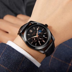 นาฬิกา6151สำหรับผู้ชายยี่ห้อ <span class=keywords><strong>Wlisth</strong></span> นาฬิกาข้อมือควอทซ์สำหรับนักธุรกิจที่แสดงปฏิทินเฟสดวงจันทร์เรืองแสงหรูหราหรูหรา - Product Image 3