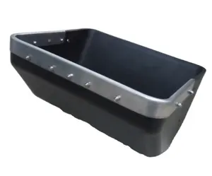 plastic feed trough with stainless steel strap for pig/hog farm equipment