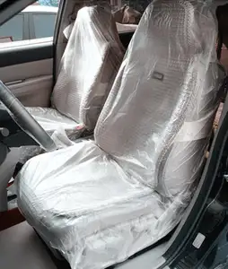 100 יח'\שקית רכב חד פעמי פלסטיק רך מושב כיסוי עמיד למים אוניברסלי רכב PE פלסטיק מושב כיסוי תיקון מגן כיסוי