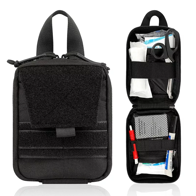 आउटडोर आपातकालीन अस्तित्व किट चिकित्सा पाउच बैग डेरा डाले हुए प्राथमिक चिकित्सा आपातकालीन अनिवार्य भंडारण बैग यात्रा चिकित्सा बैग