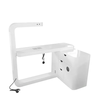 Table à ongles portable moderne en bois avec ventilateur et dépoussiéreur, table de manucure, mobilier de salon, bureau pour technicien des ongles avec lampe