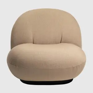 Kursi sisi modern kursi aksen belakang melengkung kursi ruang tamu kursi santai beludru hancur tunggal kursi sherpa putar pacha