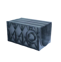 Ventes directes d'usine Homedin en forme de U HDPE Drainage Gouttière Polymère Béton Noir 1000mm Système de vidange en plastique avec couvercle