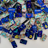 En stock MAHJ PIT les tuiles de Confetti originales, tuiles de Mahjong américaines de luxe pour le Nouvel An, idéales pour les divertissements festifs