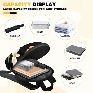 Sac à dos d'école pour enfants personnalisé imprimé de fleurs Sac à dos d'école pour filles à la mode Fermeture à glissière en métal en option Sac à dos d'université pour femmes - Product Image 6