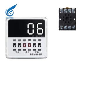 تتابع LED V/24V قابل للتعديل إلى الأمام/الخلف/وقت التوقف BEM48ZF ضوء أبيض-S-99H DC/AC مرحل توقيت + قاعدة - Product Image 1