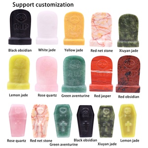 คริสตัลธรรมชาติแกะสลักด้วยมือหลุมฝังศพและงานฝีมือโลงศพสำหรับตกแต่งฮาโลวีน - Product Image 3