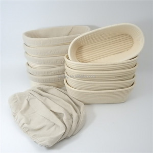 Set di Cesti <span class=keywords><strong>per</strong></span> Lievitazione in Rattan Naturale Fatti a Mano, Ovali 7/8/10/9 Pollici, con Raschietto in <span class=keywords><strong>Plastica</strong></span>, <span class=keywords><strong>per</strong></span> <span class=keywords><strong>Pane</strong></span> e Lievito - Product Image 2