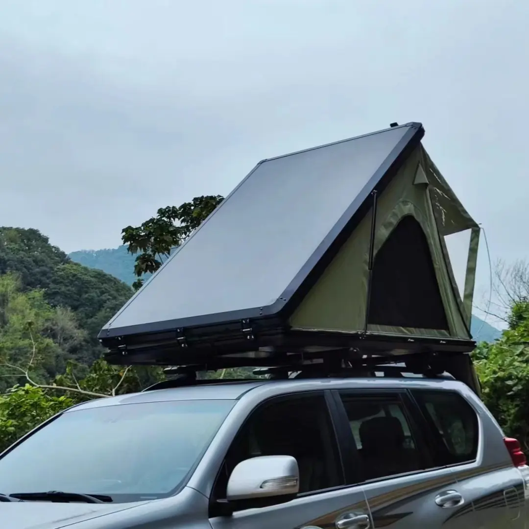 Tente 2 personnes à technologie avancée, camion de camping pliable, bon prix, tente de camping à coque dure sur le toit pour SUV