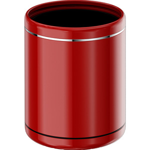 Mini Cylindrical Trash Can With Lid For Home Office Bedroom Living Room Indoor Use Red Green Color Options - Product Image 5