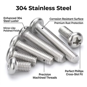 Tornillos de máquina de cabeza alomada de rosca completa de acero inoxidable 304 316 galvanizado M2 M2.5 M3 M3.5 M4 M5 M6 - Product Image 3