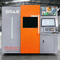 Machine de découpe laser à fibre intelligente et entièrement fermée 6 kW 3015, découpeuse laser de tôles entièrement protégée avec système de surveillance par caméra