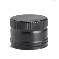 Prix de gros Bouchons de bouteilles en aluminium de couleur noire 31.5*24mm Logos Imprimé Bouchon verseur en plastique d'huile d'olive