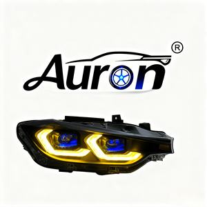 Nouvel ensemble de feux avant DRL jaune et blanc Plug & Play pour BMW Série 3 F30/F35 2013-2018, type « Snake Eyes », avec fonction de freinage, 12V 6000K 6000 Lumens - Product Image 1