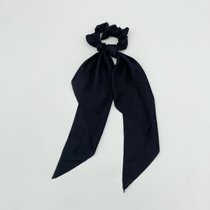 ที่มัดผมแบบยืดหยุ่นสำหรับผู้หญิงริบบิ้นยาวที่มัดผมทรงหางม้าสีทึบ - Product Image 2