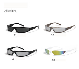 Nuevas <span class=keywords><strong>Gafas</strong></span> <span class=keywords><strong>de</strong></span> <span class=keywords><strong>Sol</strong></span> Y2K Personalizadas con Montura a Medida, <span class=keywords><strong>de</strong></span> Alta Calidad para Hombre, Negras, <span class=keywords><strong>Futuristas</strong></span>, Envolventes, Estrechas y Delgadas, Modelo 2026 - Product Image 5