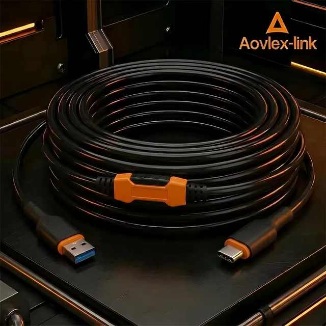 Custom 10m USB 3.0 A Male to USB C Male Extension Cable with Power Supply USB 3.0 Extension Cable