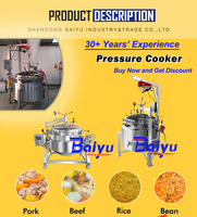 Autocuiseur Commercial Électrique en Acier Inoxydable Baiyu à Haute Pression avec Moteur et Conception Inclinable pour Viande, Sauce Tomate, Confiture, Soupe