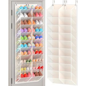 Over The Door <b>Shoe</b> Organizer 20 Pockets Breathable Mesh Hanging Rack For Closet Storage <b>Shoes</b> Holder White - Product Image 1