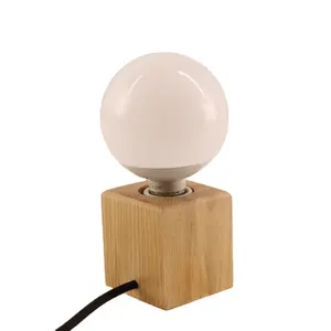 Винтажная лампа Эдисона, деревянная настольная лампа, настольная лампа