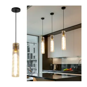 Zhongshan Factory Wholesale Luxury Crystal Lampshade Hanging Lamps Pendant Lights For Island