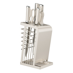 Stainless Steel Knife Holder Magnetic Knife Rack 7 Pcs Kitchen Storage Organizer For Knives Countertop Use - Product Image 3