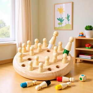 Educatief Geheugen Schaken Concentratie Training Speelgoed Voor 5 Tot 7 Jaar Kinderen Houten Ouder-Kind <span class=keywords><strong>Desktop</strong></span> Games - Product Image 1