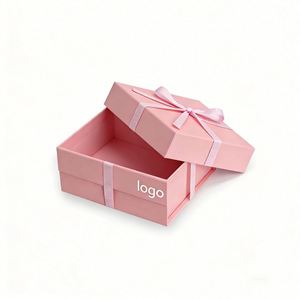 Custom Luxury Recyclable Printing for Perfume <b>Gifts</b> <b>Pink</b> Ribbon Flap Folding Packaging <b>Gift</b> <b>Box</b> - Product Image 2