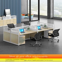 Bureau moderne et simple de luxe en forme de L Mobilier à panneaux modulaires multicolores en bambou pour la maison ou le personnel