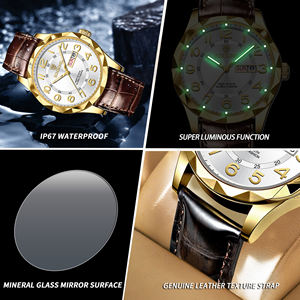 Reloj Binbond 5663 de Moda Ultrafino con Movimiento de Cuarzo Luminoso, Correa de Cuero, Resistente al Agua, Doble Calendario, para Hombre, Estilo Casual y de Negocios - Product Image 6