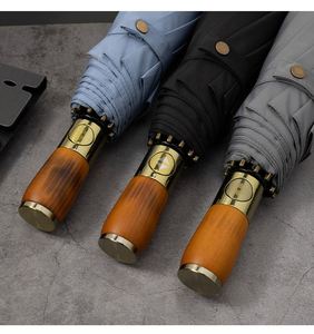 Parapluie pliant professionnel Ten-Bone pour homme, 70 % entièrement automatique, grand format, robuste, renforcé, coupe-vent, design simple et élégant - Product Image 6