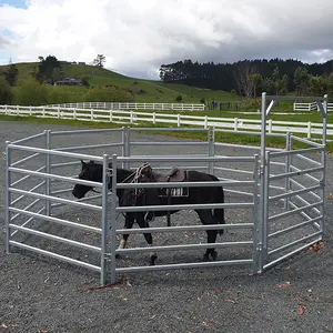 Trilho de cavalo para cercas, corrimão removível para ranchos e gado, painel de metal para cercas, corrimão removível